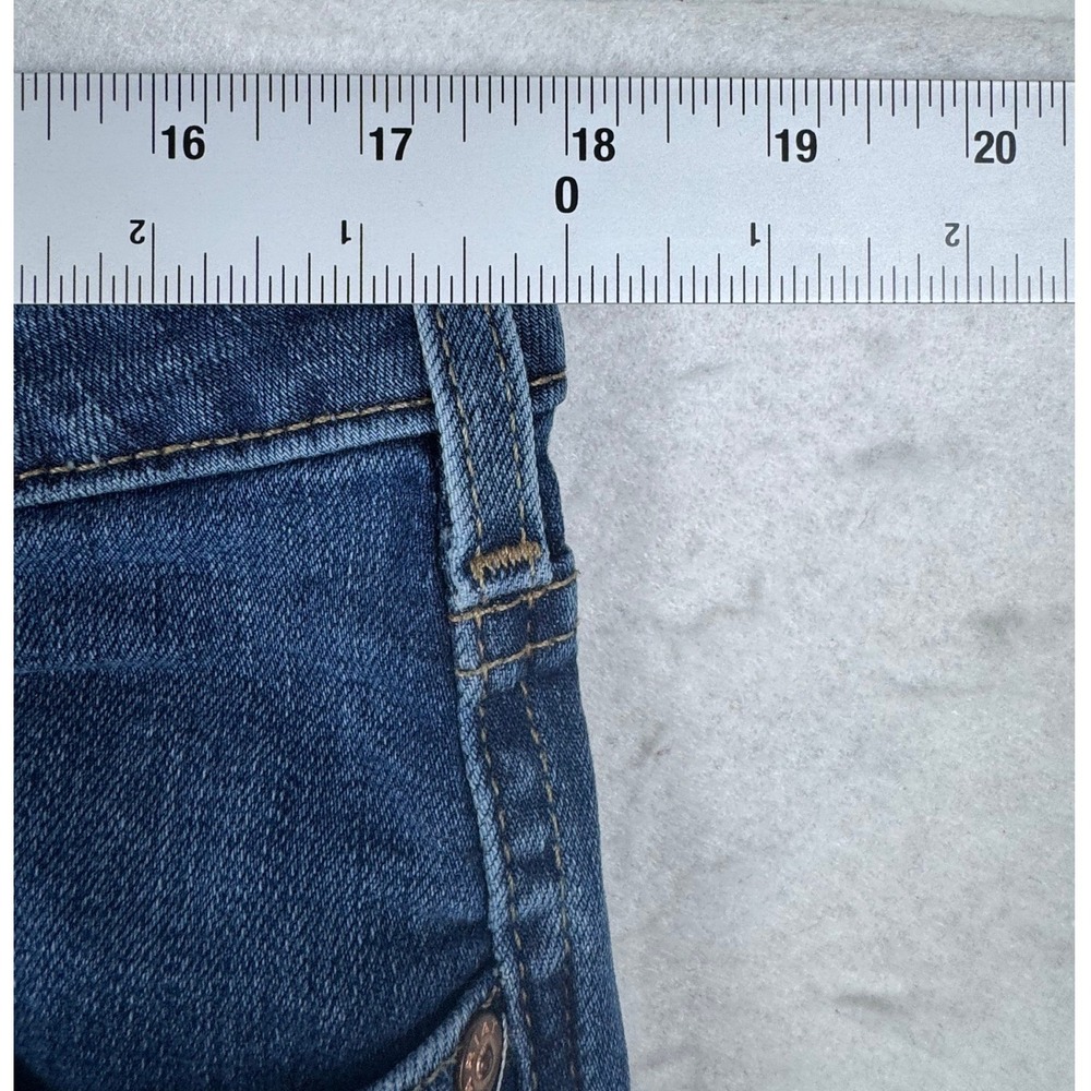 Ariat High Rise Flare Jeans‎ Premium Italian Denim Medium Wash Raw Hem 33L - Picture 10 of 16